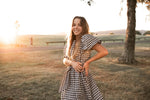 Load image into Gallery viewer, Gracie Wrap - Navy Gingham
